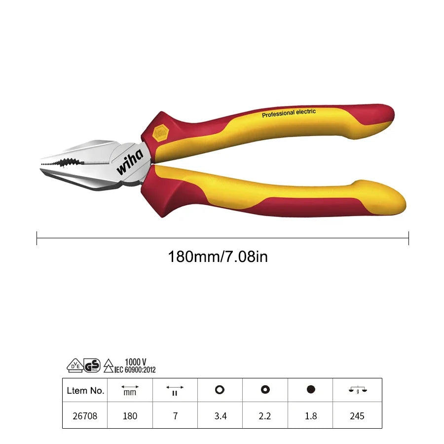 Wiha 1000v Insulated Combination Pliers