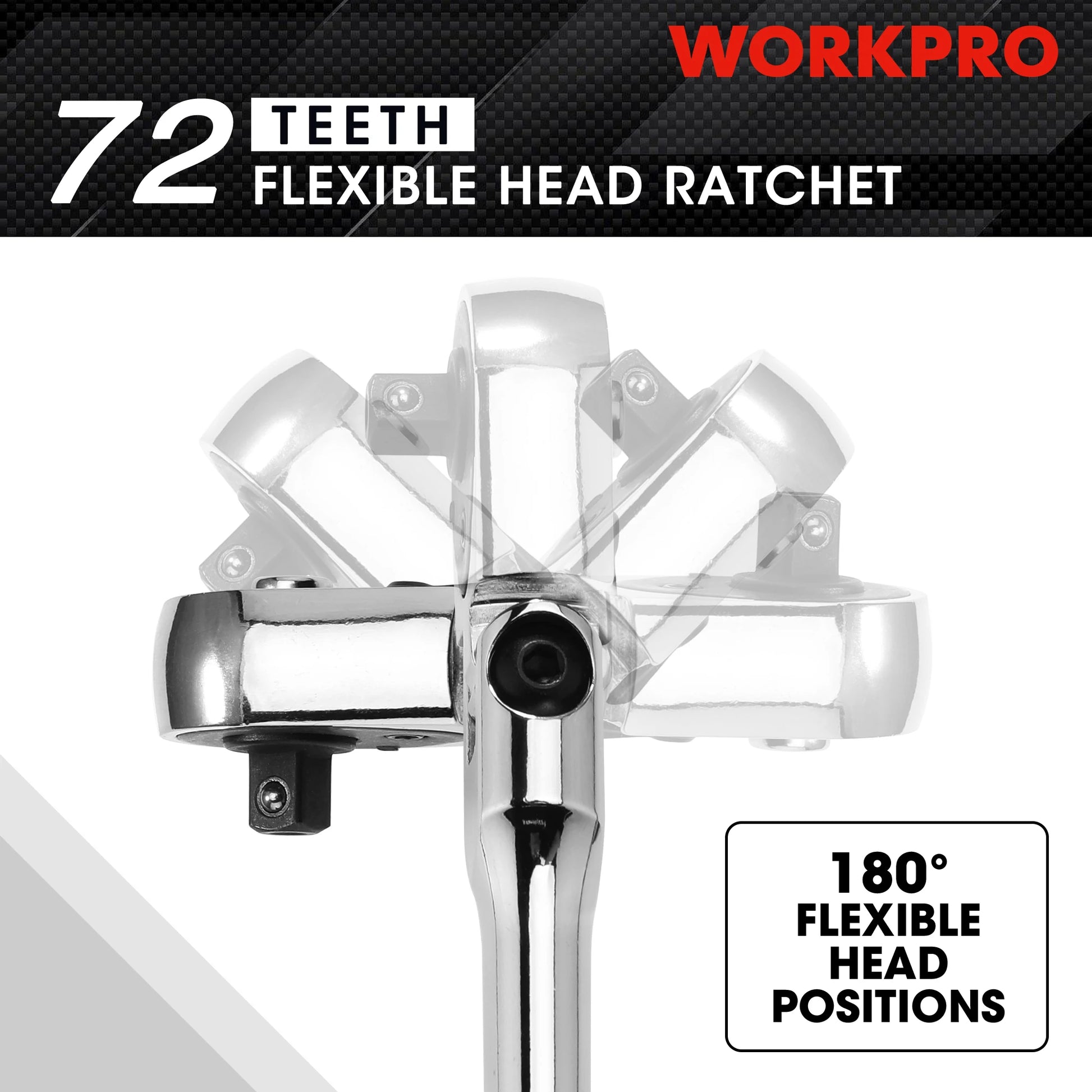 WORKPRO 2 Piece Flex Head Ratchet Set