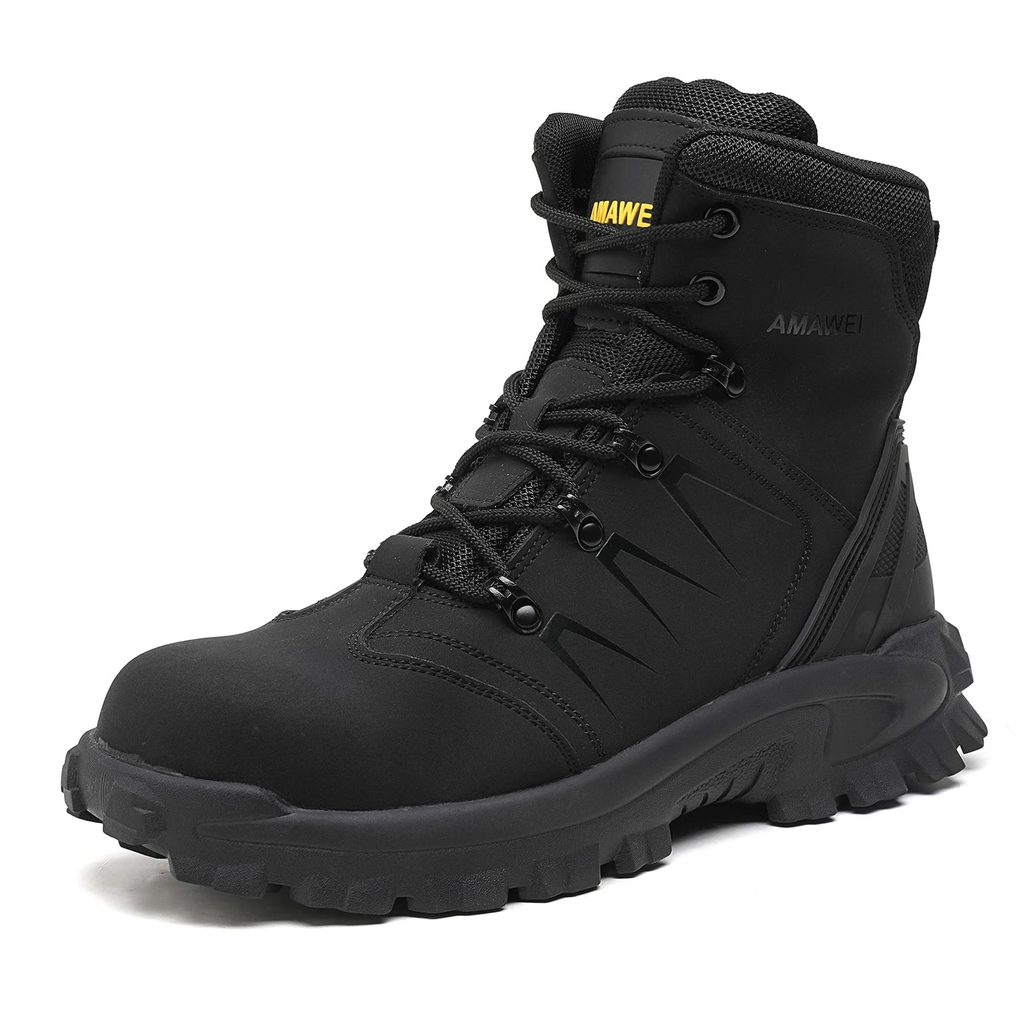 AMAWEI Steel Toe Work Boots