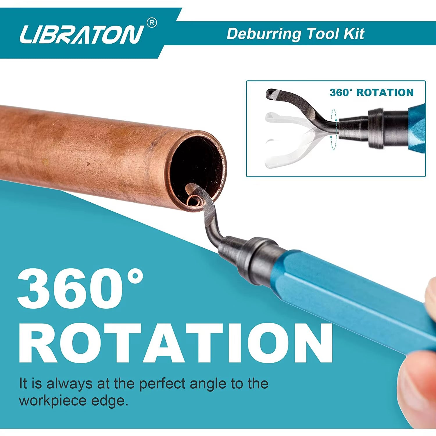 LIBRATON 12 Piece 360 Degree Deburring Kit