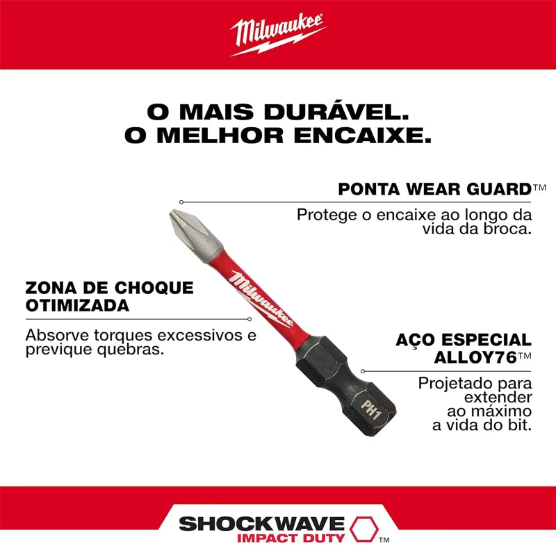 Milwaukee SHOCKWAVE Phillips Head Impact Bits