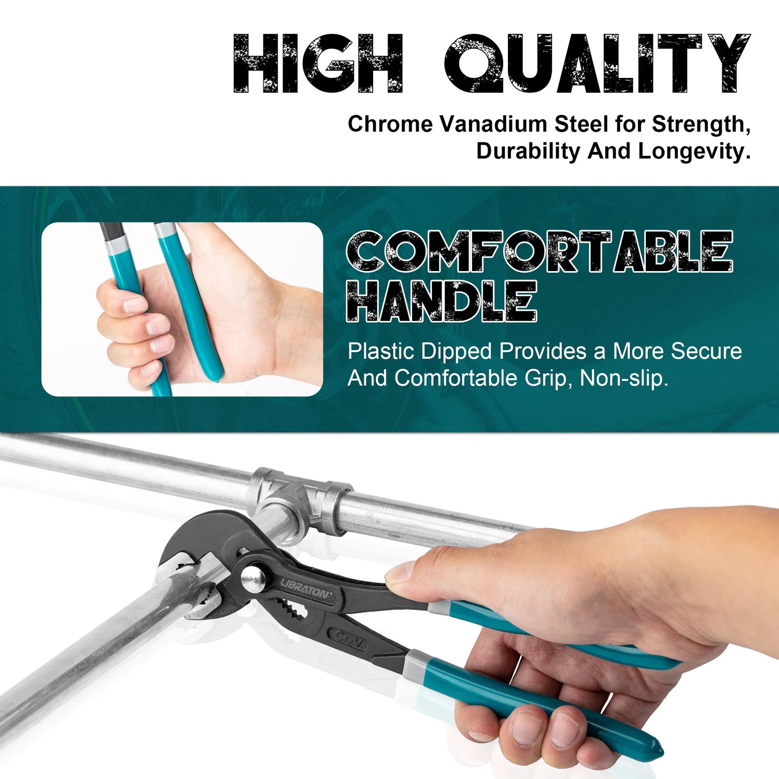 LIBRATON 3 Piece Plumbers Grips Set