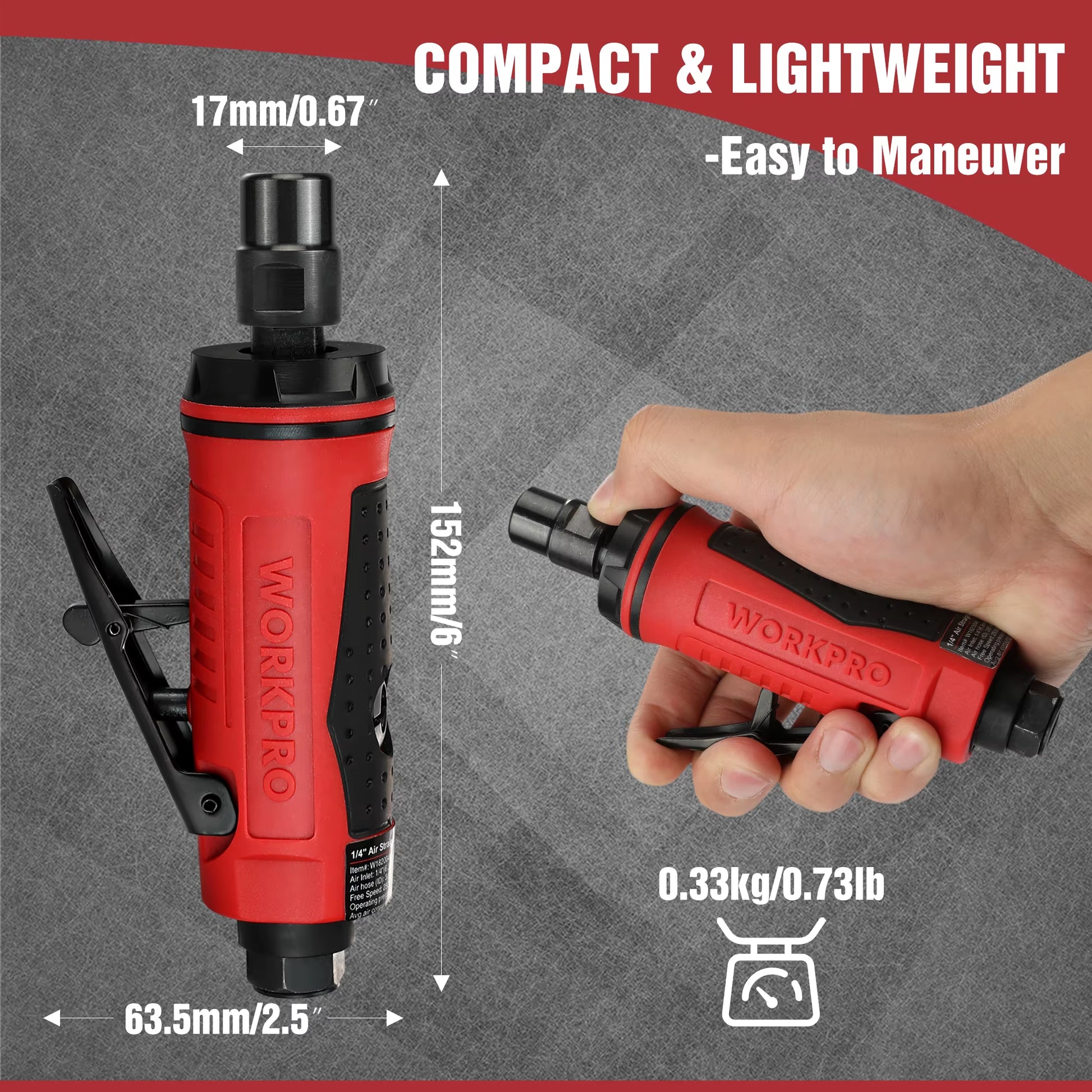 WORKPRO 1/4 Pneumatic Die Grinder