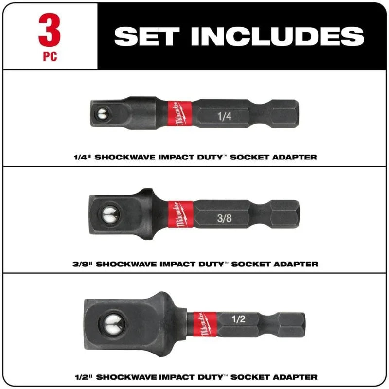 Milwaukee SHOCKWAVE Impact Socket Adapters