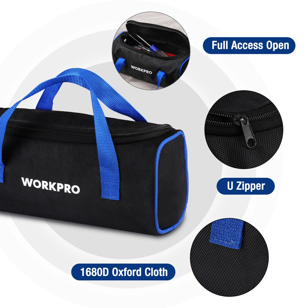 WORKPRO 13" Wide Mouth Tool Bag