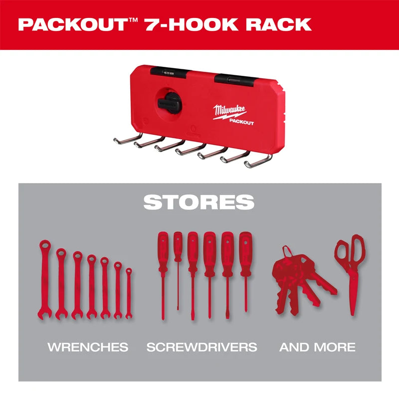 Milwaukee PACKOUT 7 Hook Rack