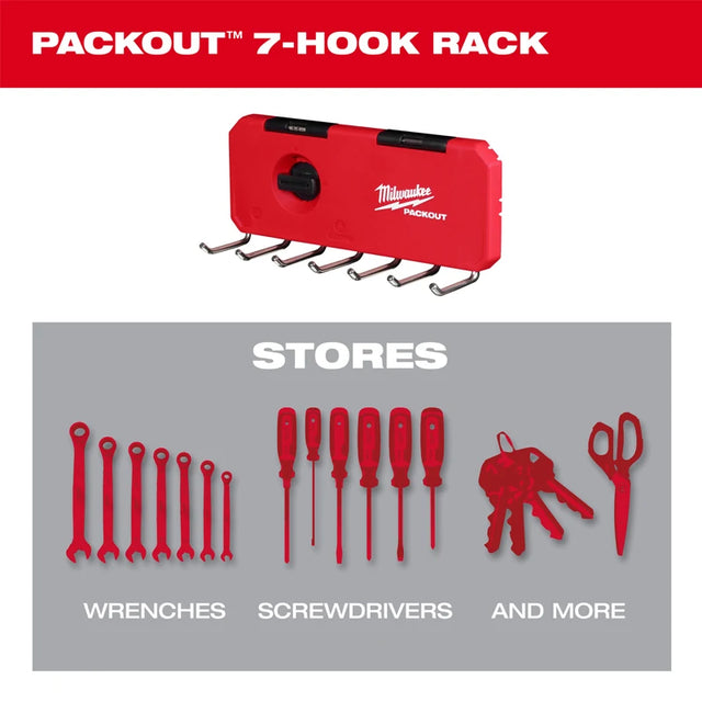 Milwaukee PACKOUT 7 Hook Rack