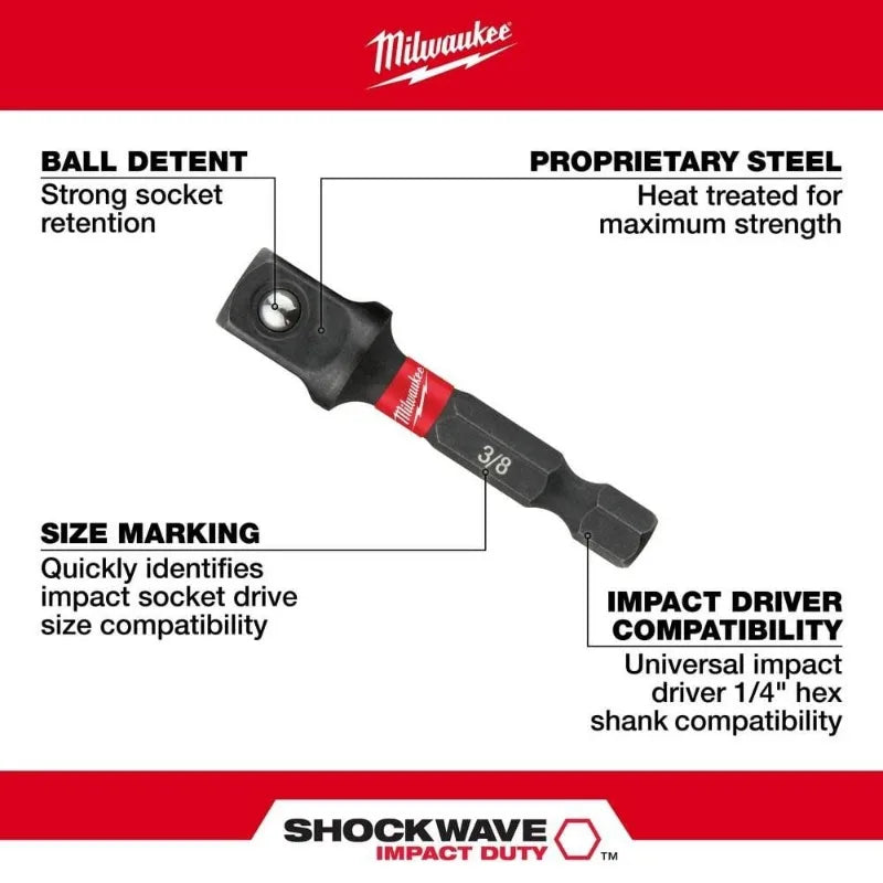 Milwaukee SHOCKWAVE Impact Socket Adapters
