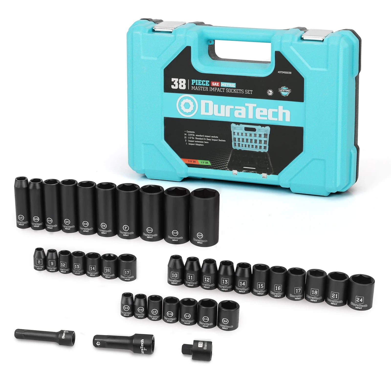DURATECH 38 Piece Impact Socket Set