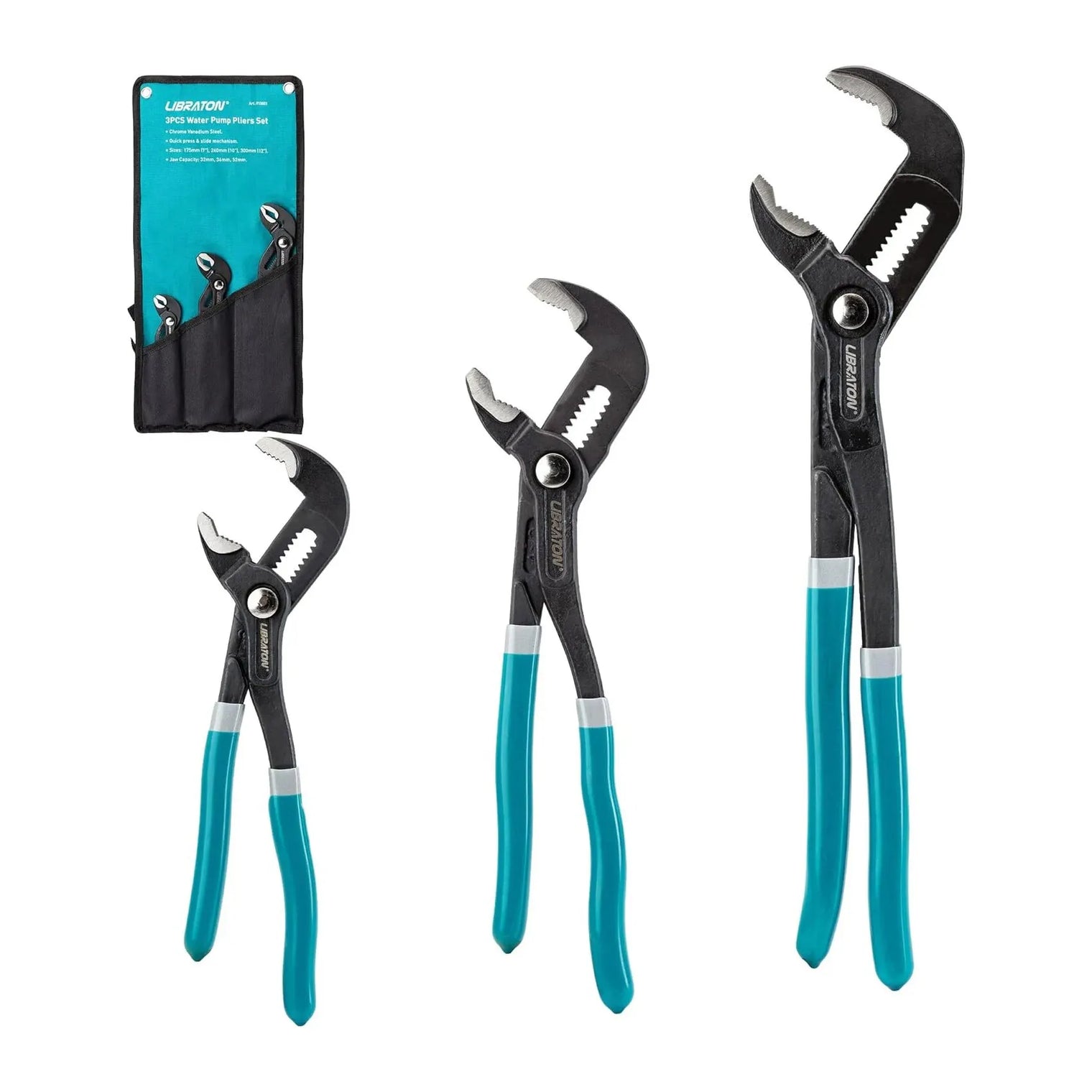 LIBRATON 3 Piece Plumbers Grips Set
