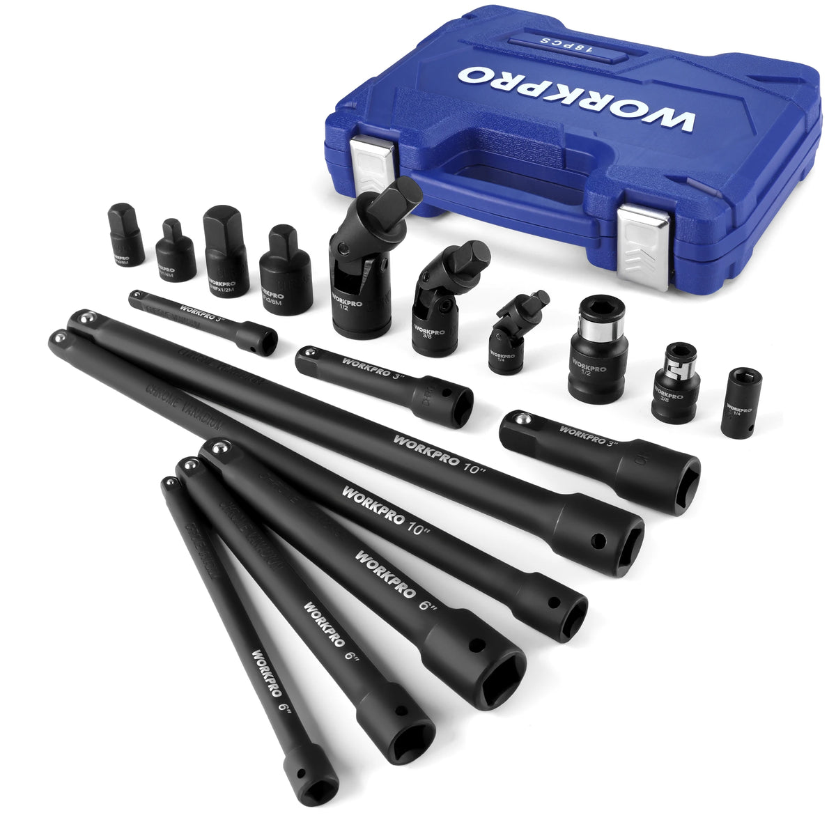 WORKPRO 18 Piece Socket Accessory Set – Tradesman's Mate