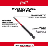 Milwaukee SHOCKWAVE Phillips Head Impact Bits