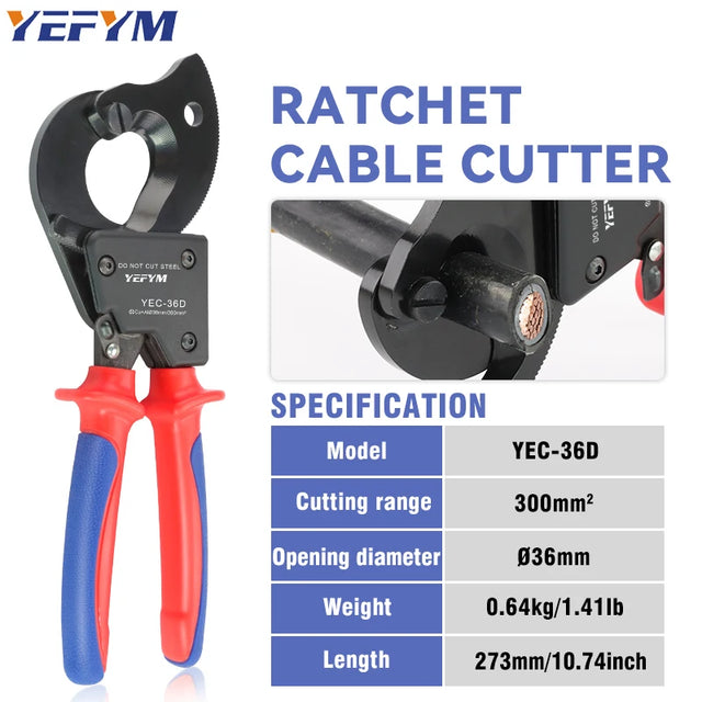 EFYM Ratcheting Cable Cutters 