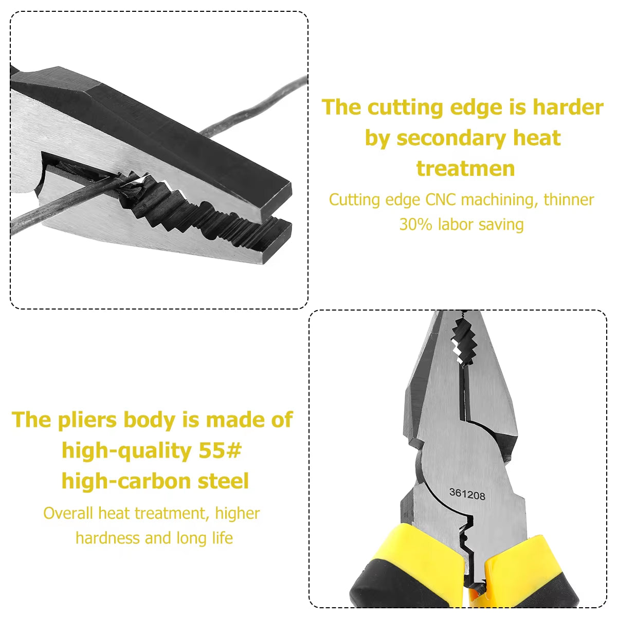 3pc High Carbon Steel Pliers 