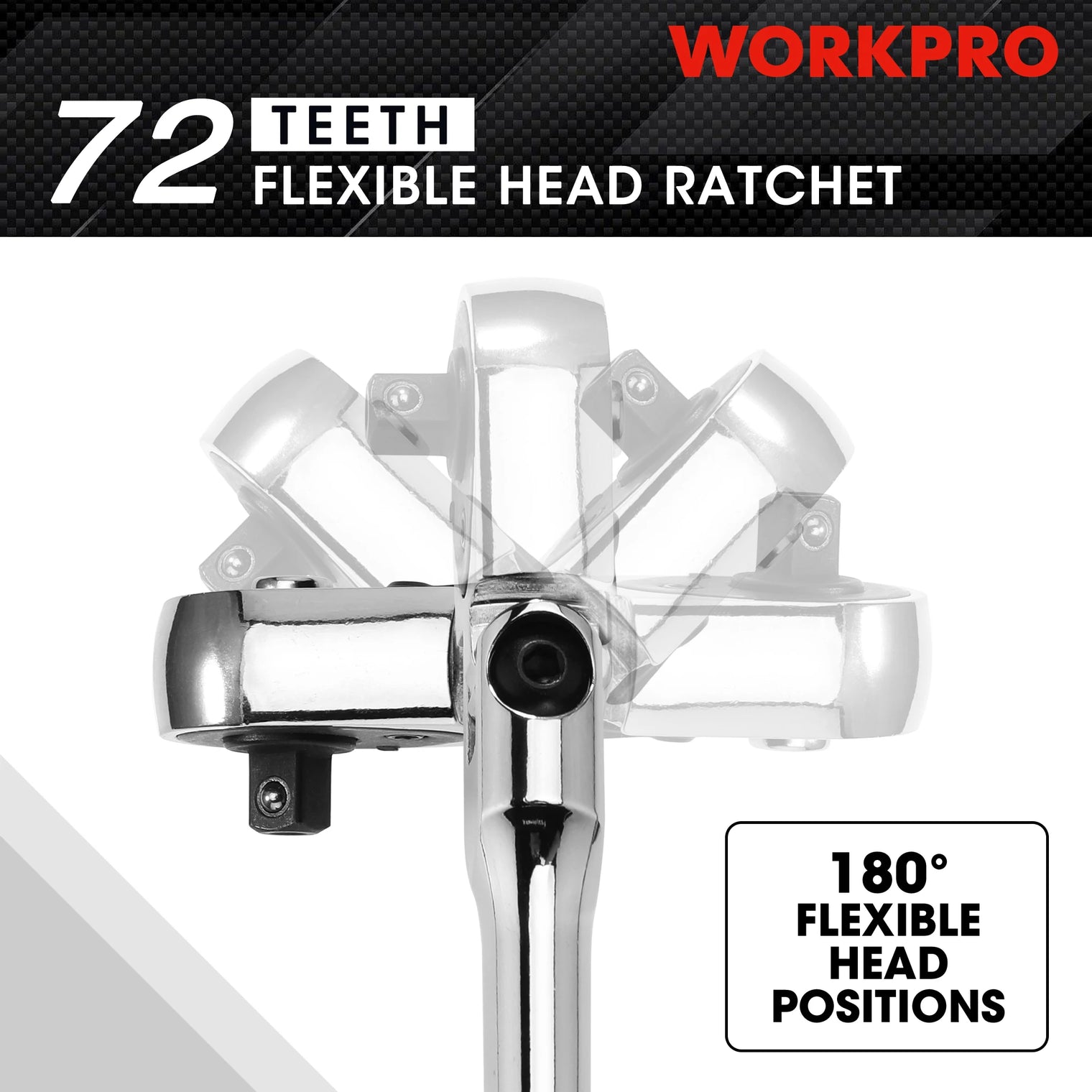 WORKPRO 2 Piece Flex Head Ratchet Set 