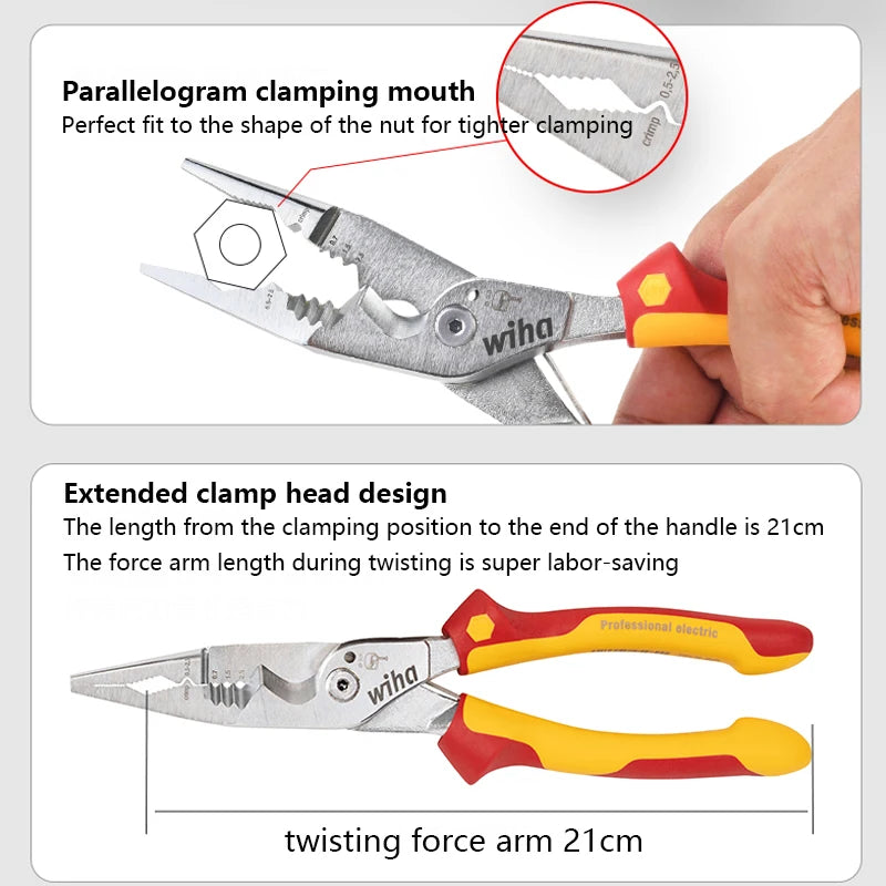 Wiha 2 Piece Electricians Plier Set