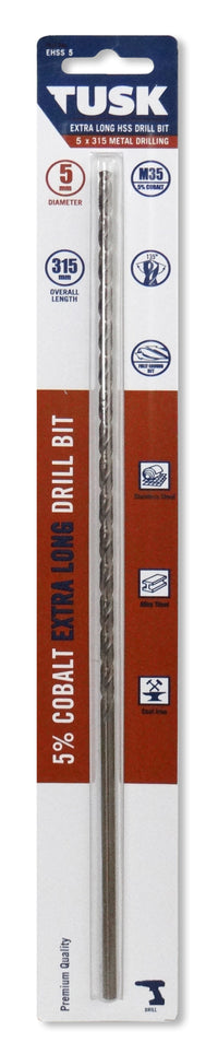 TUSK Tools Extra Long Cobalt Drill Bit - 315mm Long