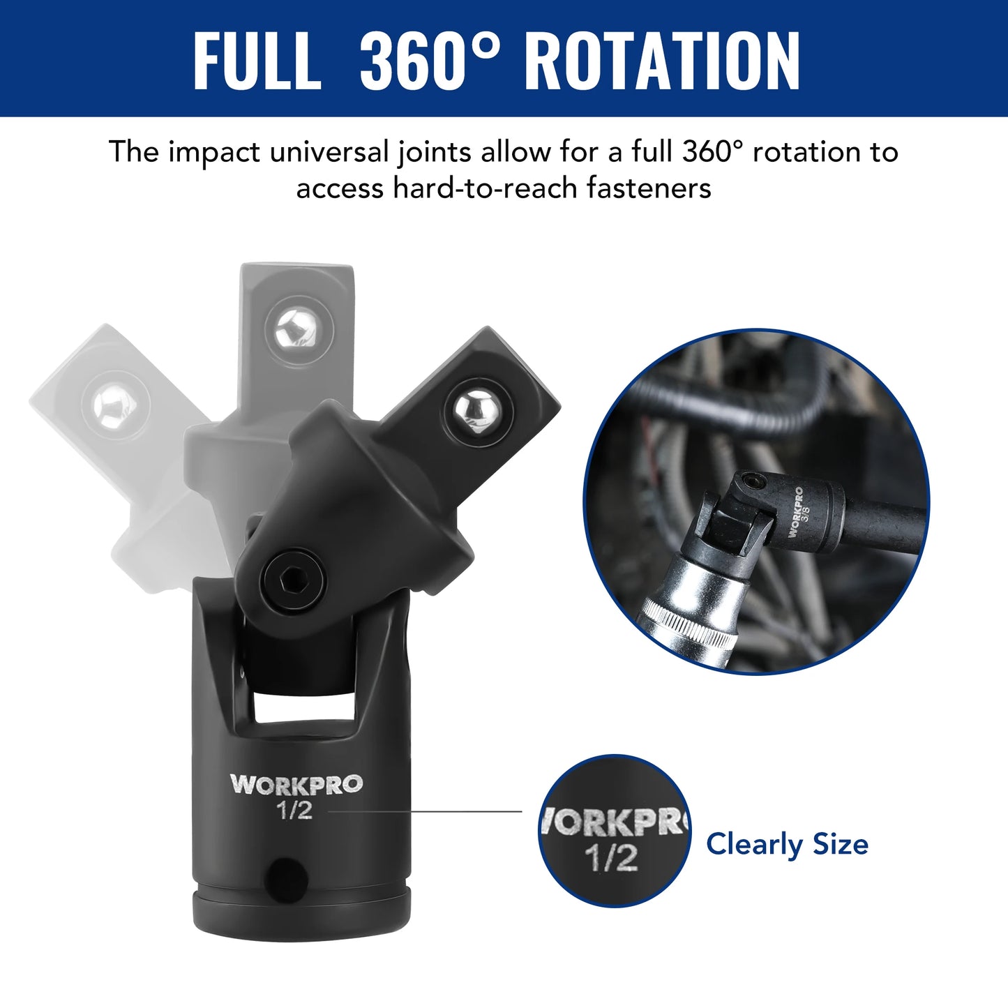 WORKPRO 18 Piece Socket Accessory Set 