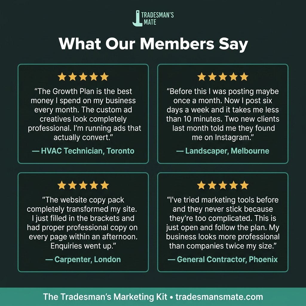 Tradesman's Marketing Kit - Growth Plan